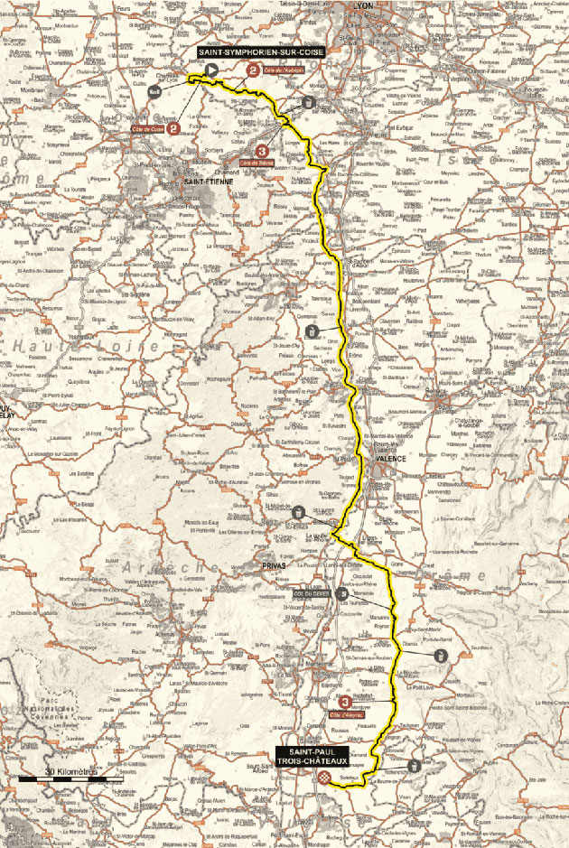 2023 Paris-Nice stage 5 map